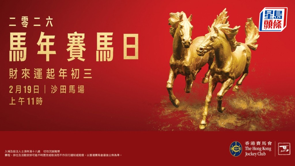 大年初三齐到沙田马场迎新禧接马年。