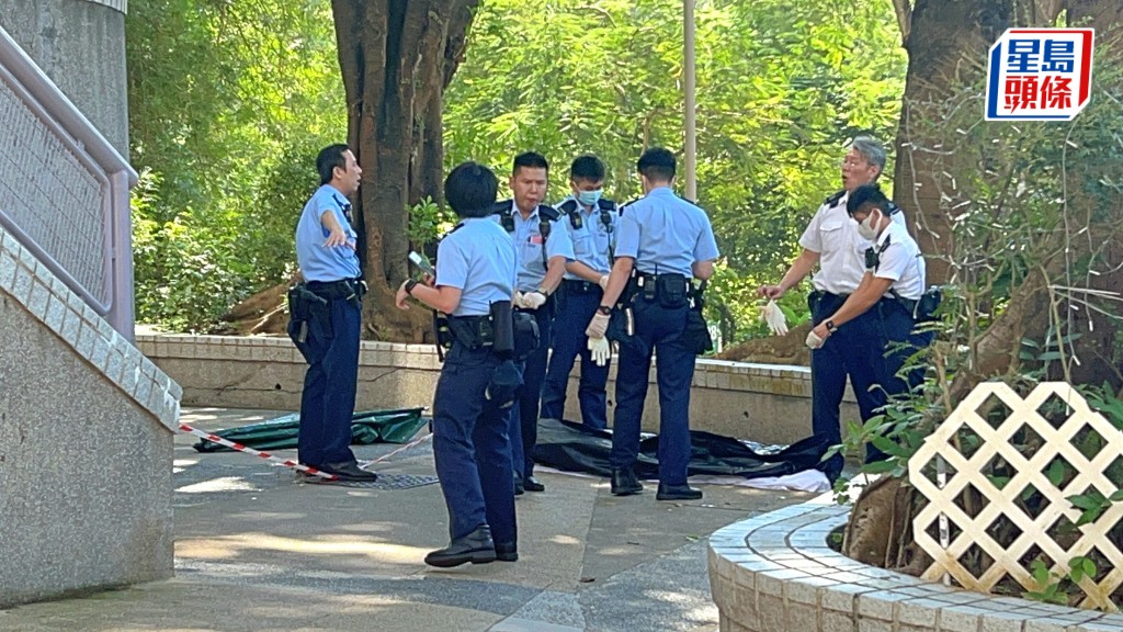 沙田廣源邨男子墮樓身亡。林思明攝