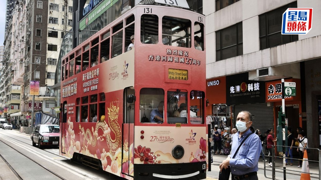 七一︱電車免費乘車日啟動 卓永興倡多乘電車參與各類活動。陳浩元攝