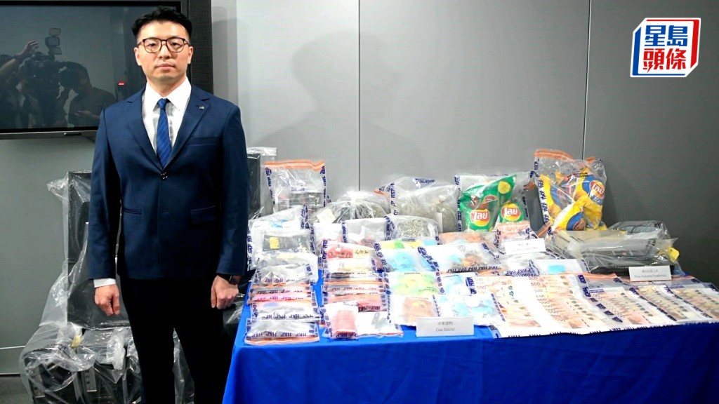 警方拘6男涉「販運危險藥物」，檢獲市值190萬元大麻花。楊偉亨攝