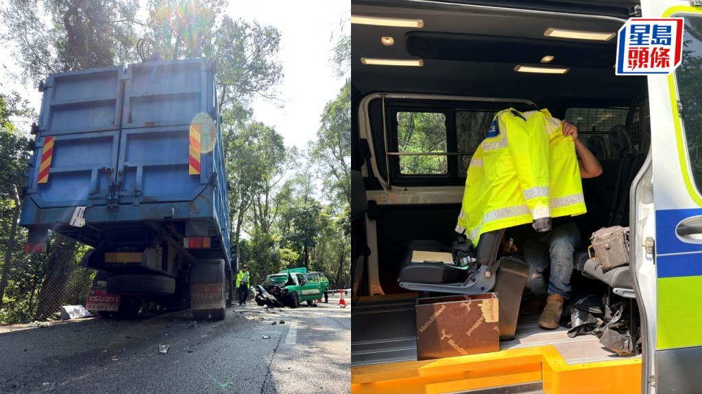 粉錦公路2死車禍｜疑的士突越過中線釀禍 35歲貨車司機被捕