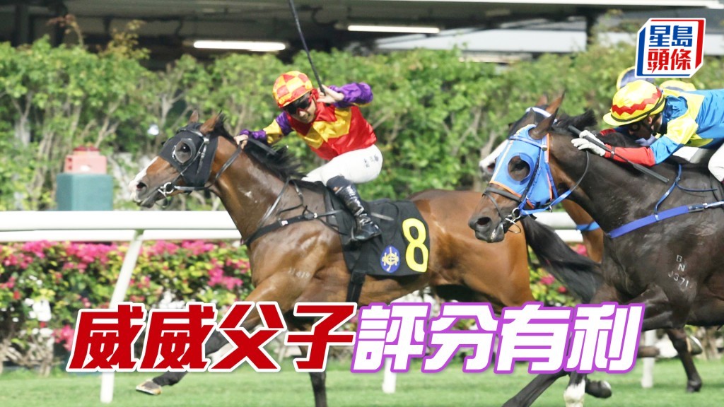 「威威父子」回到赢马路程，负一二八磅不算太重，有权获冠。