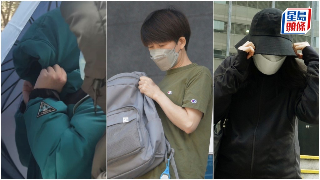 左起黃潔瑩、鄧月媛、陳信興,連同梁曉彤、梁善儀被裁定虐兒罪成。資料圖片