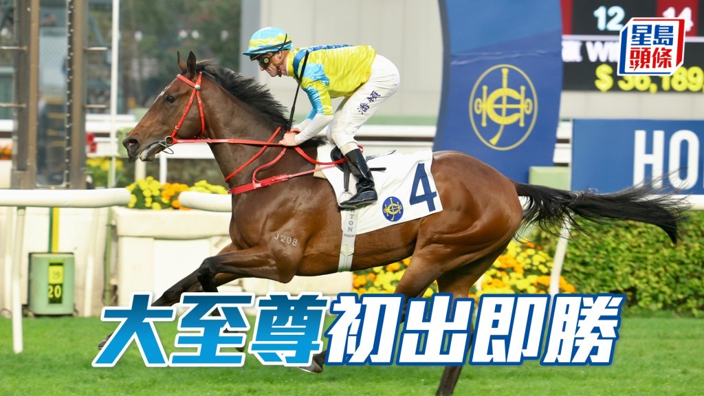 「大至尊」能夠克服高難度，初出跑二千米即勝。