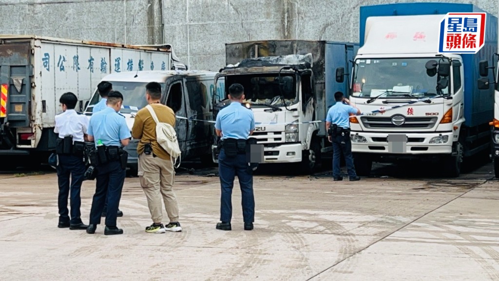 警方列縱火案調查。蔡楚輝攝