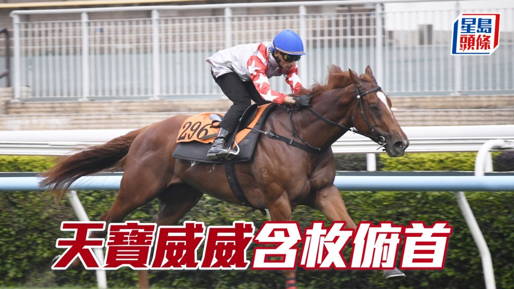 「天宝威威」落脚稳力不弱，马身亦收得札实。