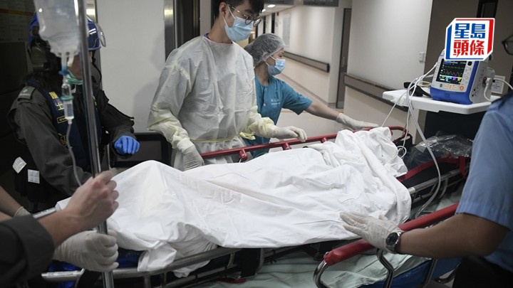 傷者獲送院救治。楊偉亨攝