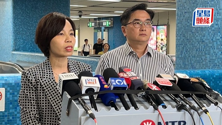 港铁公司副总监李婉玲和李剑雄交代两宗事故。蔡楚辉摄