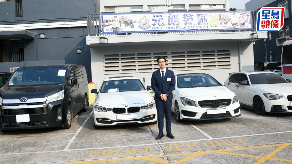 元朗警连破三偷车集团拘8男起回6失车。杨伟亨摄