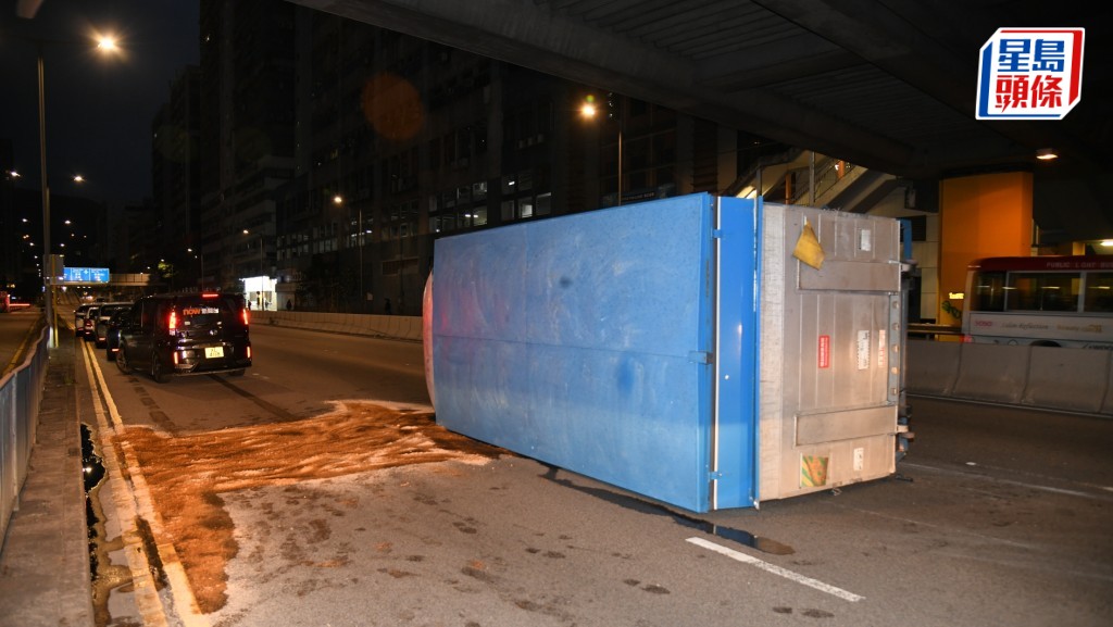 貨車失控翻側。