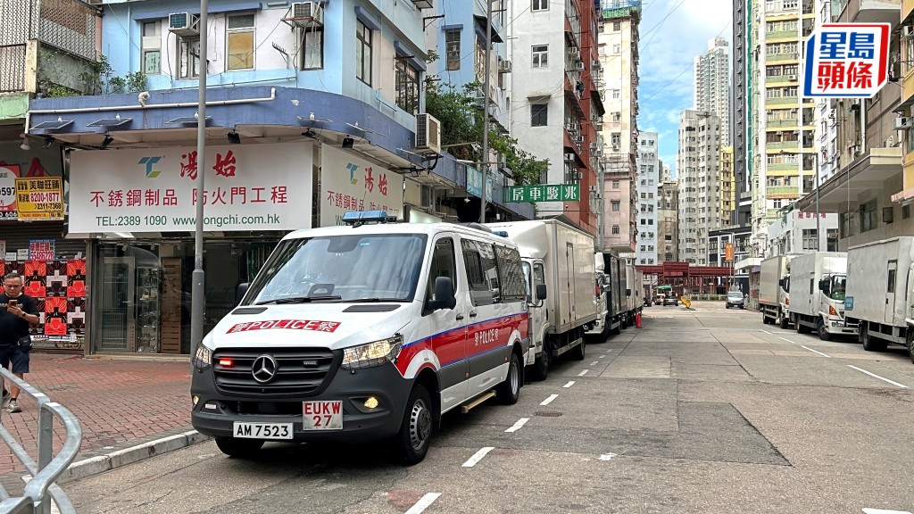 警員到場調查。蔡楚輝攝