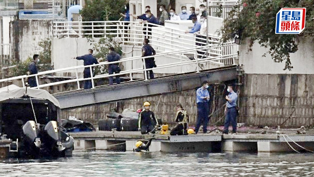 死者當日墮海失蹤後，水警及消防蛙人到場搜索。資料圖片