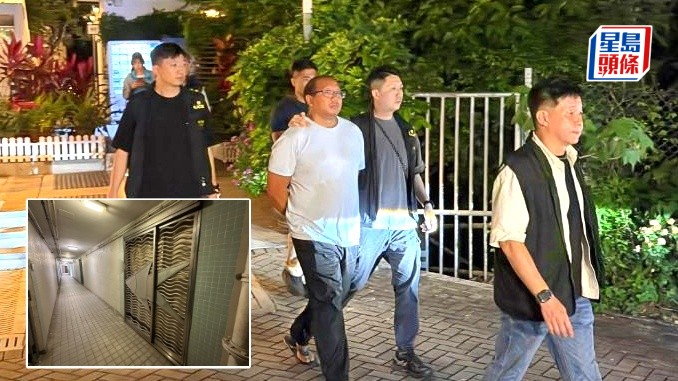 Danny父亲曾先生被捕。小图为曾男住过的秀茂坪邨单位。