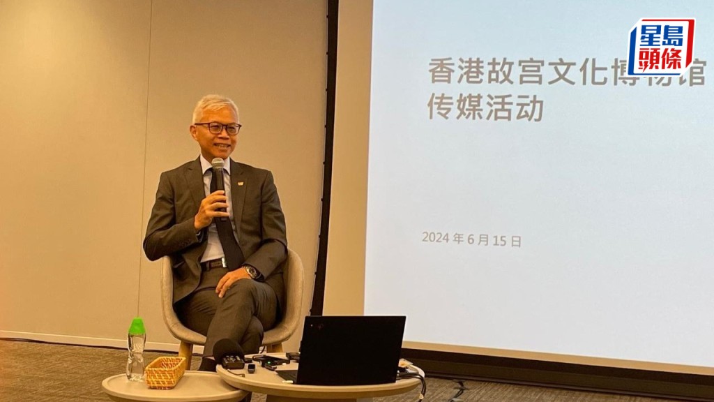 香港故宮文化博物館錄逾240萬入場人次，吳志華稱將與大灣區博物館合作吸引內地旅客。蔡思宇攝