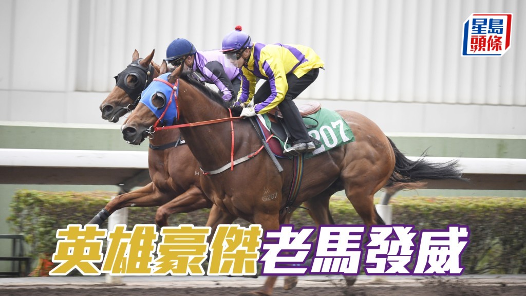 「英雄豪傑」於三班上陣換了一批對手，再用黃智弘減五磅，有力建功。