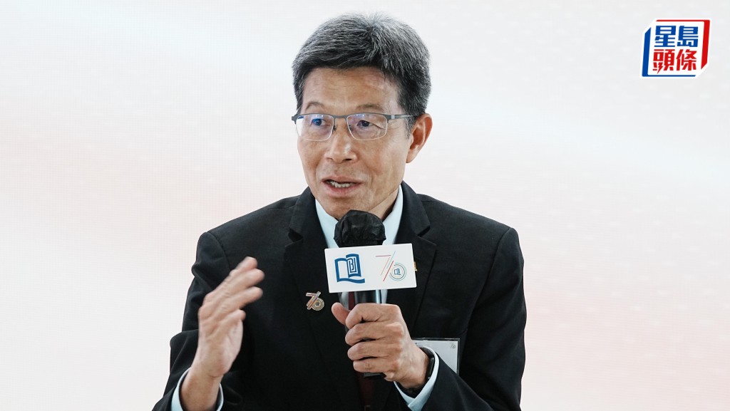 周偉立期望浸大非本地生的比例，在2028/29學年達到50%，強調增長需要循序漸進。 汪旭峰攝