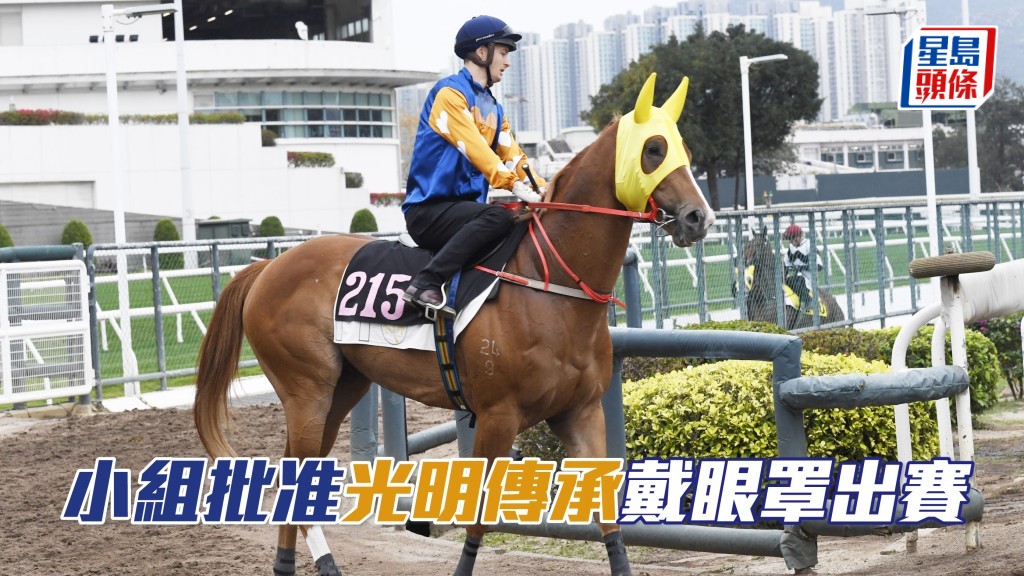 小組批准光明傳承戴眼罩出賽。
