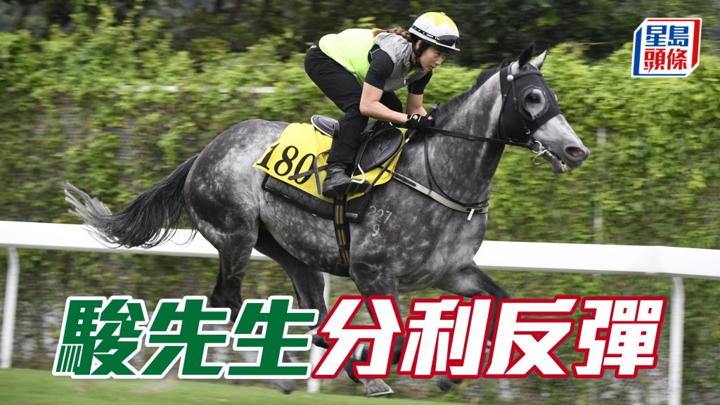 「駿先生」(圖) 今仗有一個月休息，體重回升之餘，快跳觀感亦對辦，排二檔上陣，估計會把握機會攻堅。