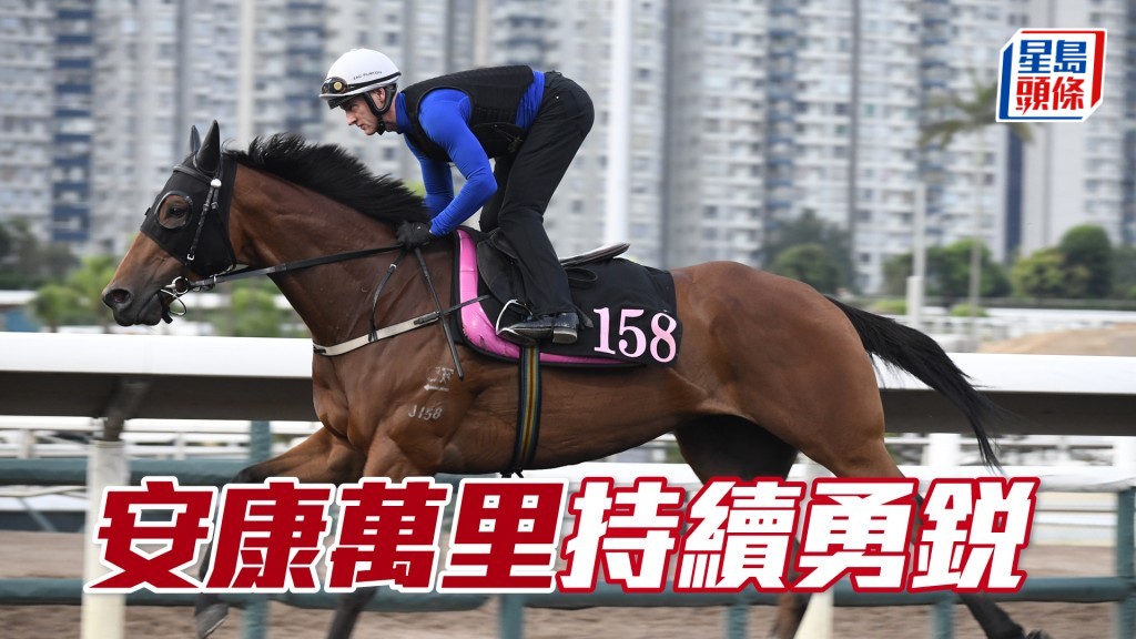 「安康萬里」馬身喼得好靚，力度充足又有暗火。