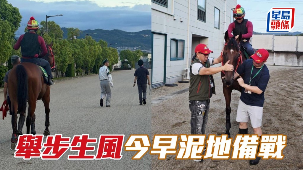 「舉步生風」今早日本泥地備戰    相片來源：葉楚航提供