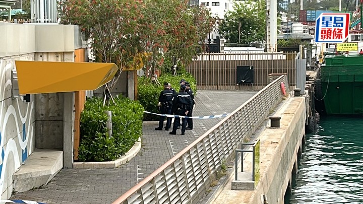 男子疑笠頭自殺，警員在場調查。林思明攝