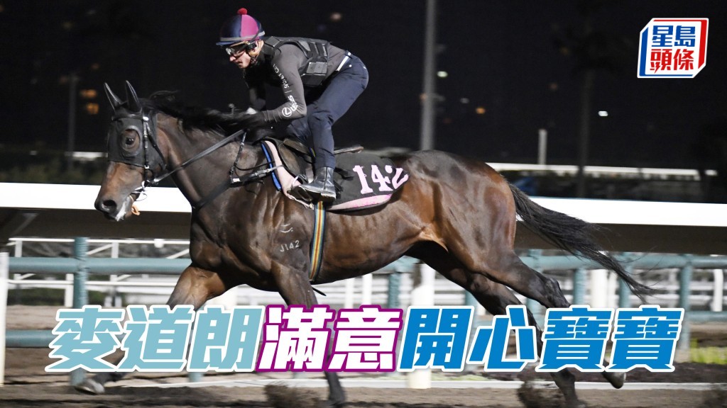 麥道朗今朝終於再次露面，而首匹出試馬「開心寶寶」更成為焦點。