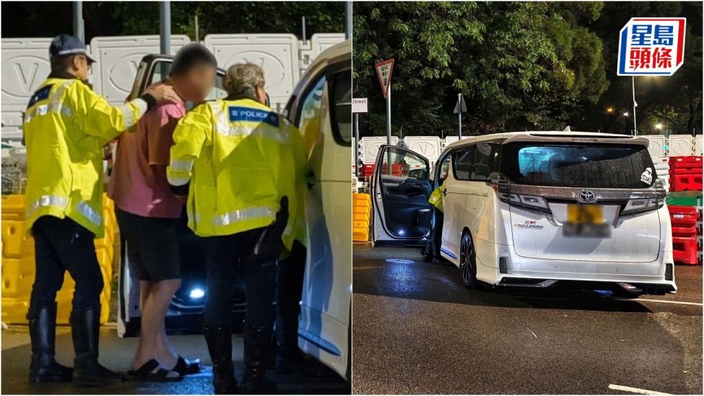 大埔兩地牌七人車自炒撞水馬 36歲男司機被捕 涉未通過藥物測試