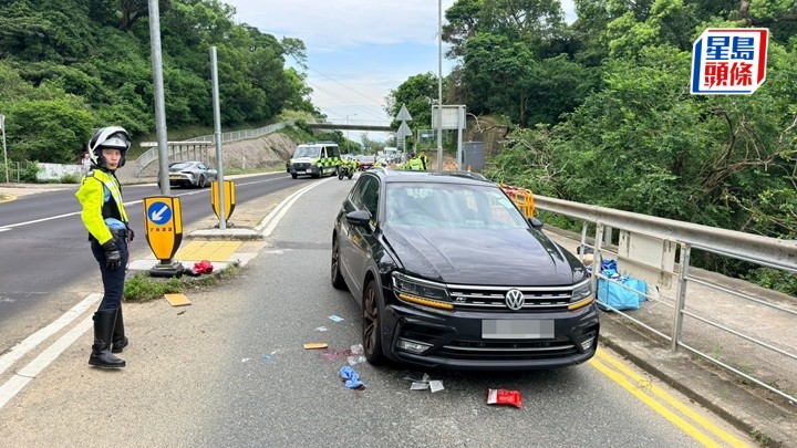 馬騮山私家車撞倒清潔女工。梁國峰攝