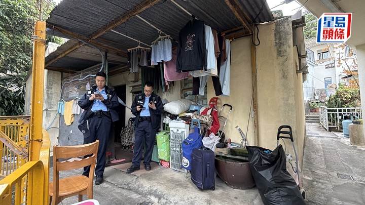涉事村屋有警員駐守。梁國峰攝
