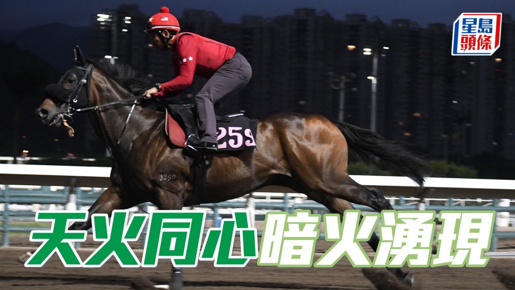 「天火同心」近日跳來饒具朝氣，夠墜手暗火湧現，外觀亦討好。