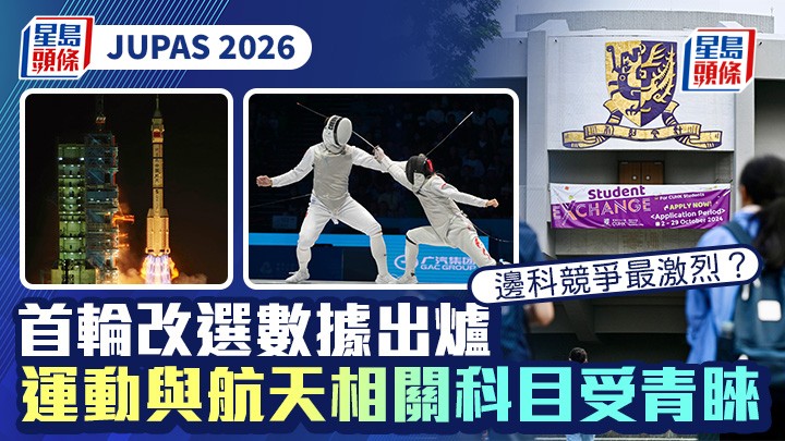 JUPAS改選2026︱首輪改選數據出爐 運動與航天相關科目受青睞 邊科競爭最激烈？