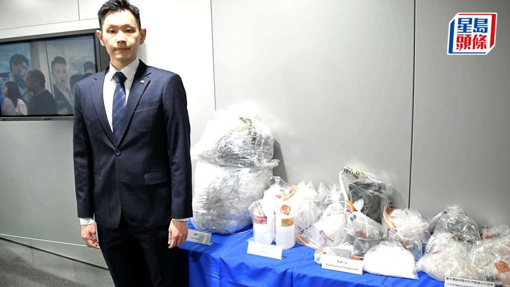 警方 搗破「依托咪酯毒品」製毒工場拘捕1名男子。楊偉亨攝