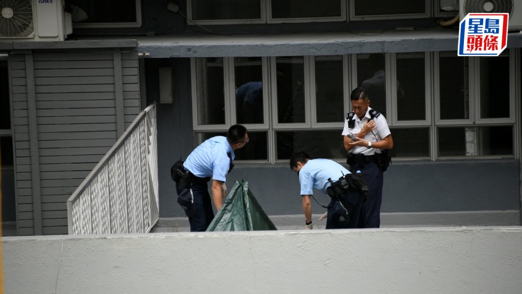 警員到場調查。楊偉亨攝