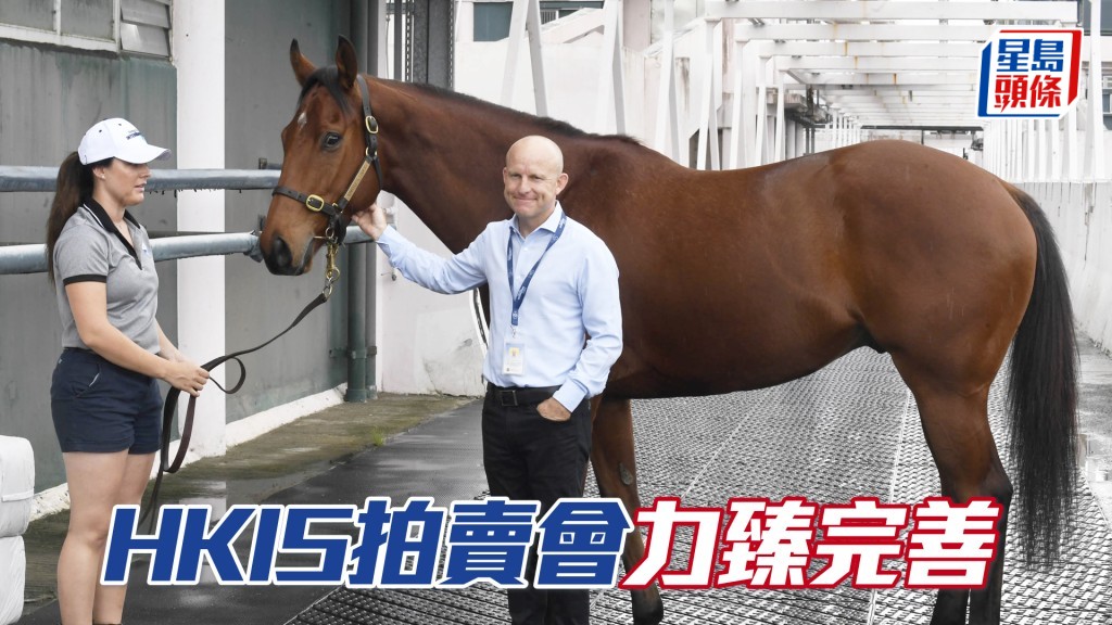 羅子達現身說法，向傳媒介紹舉行在即的香港國際馬匹拍賣會種種優化成績。