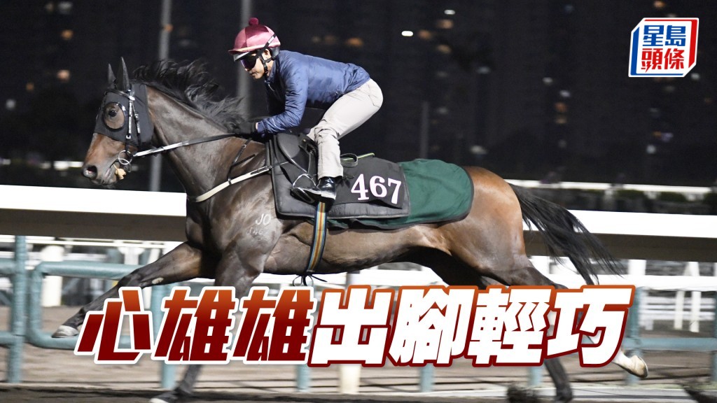  「心雄雄」走勢順暢表現淡定，新勝猶勇好醒神。