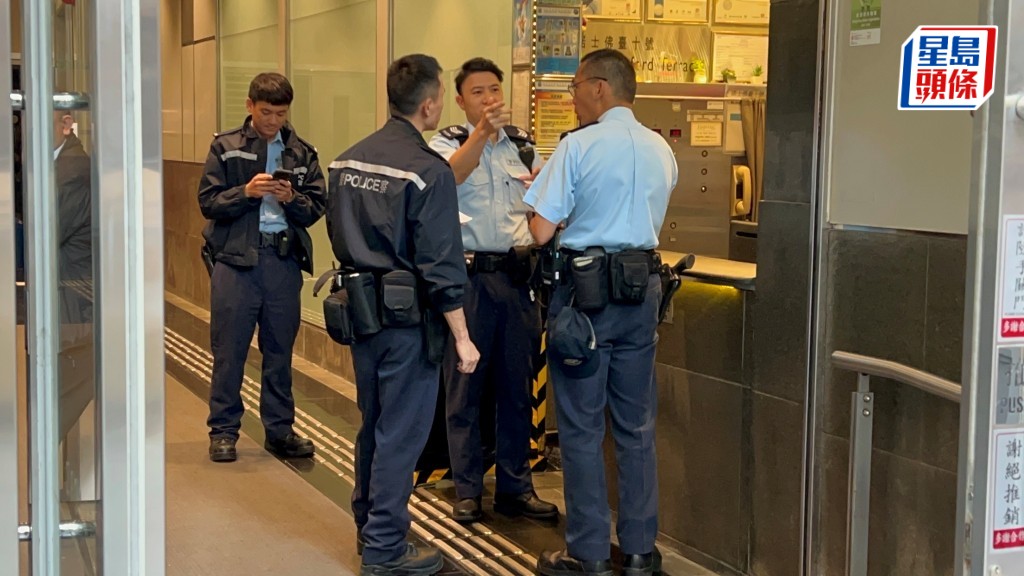 警員到場調查。楊偉亨攝