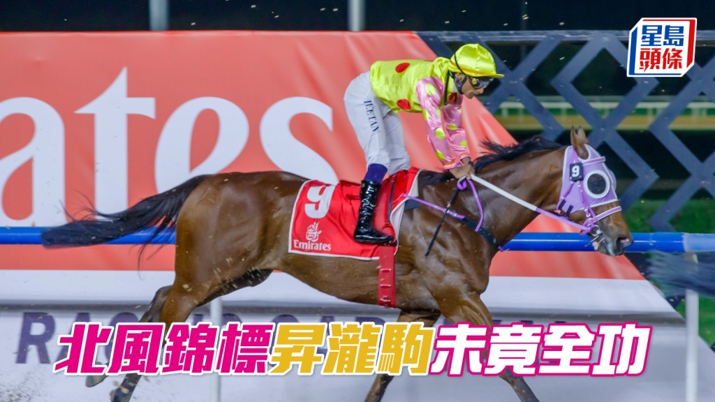 由田泰安策騎的「昇瀧駒」在杜拜的北風錦標中跑獲第八名。