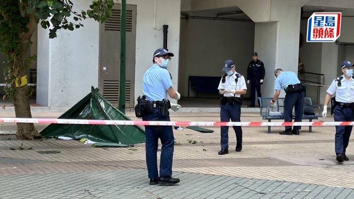 六旬婦墮樓亡。蔡楚輝攝