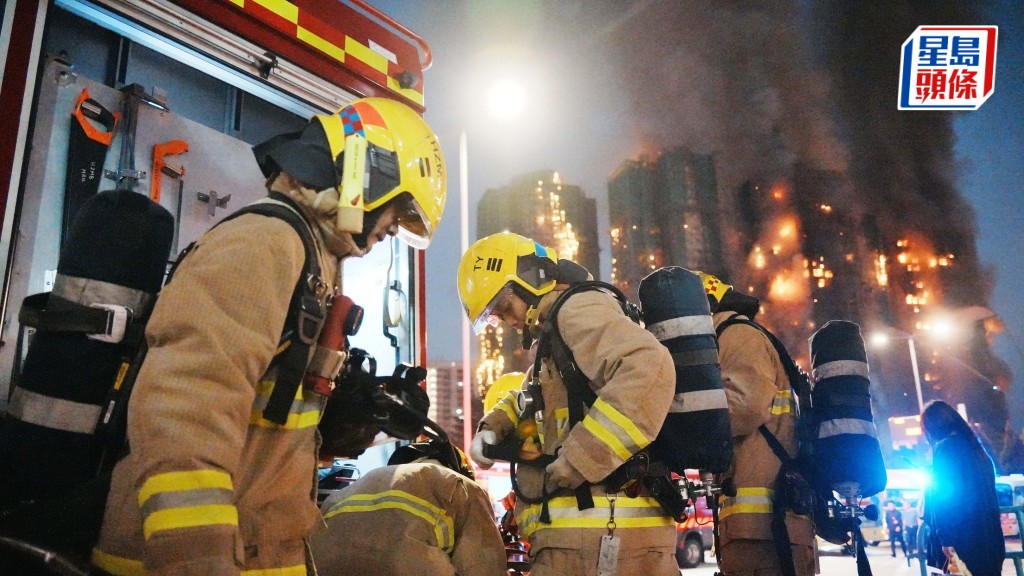 大埔宏福苑五級火｜消防處職工總會指處長負責事故內外協作 消防員現場物資充足
