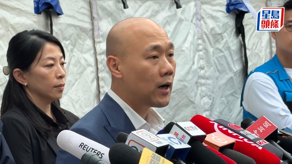 灣仔警區助理指揮官(刑事)警司林建達講述騙案手法。曾志恒攝