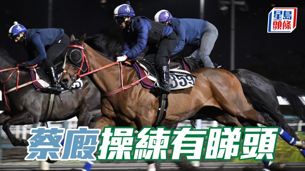 今朝蔡廄馬一反常態，「精算激流」、「綠野飛馳」及「解碼」(外) 沿途拍住走，安排有睇頭。