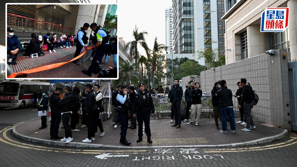 警方今晨于西九龙裁判法院外布防。