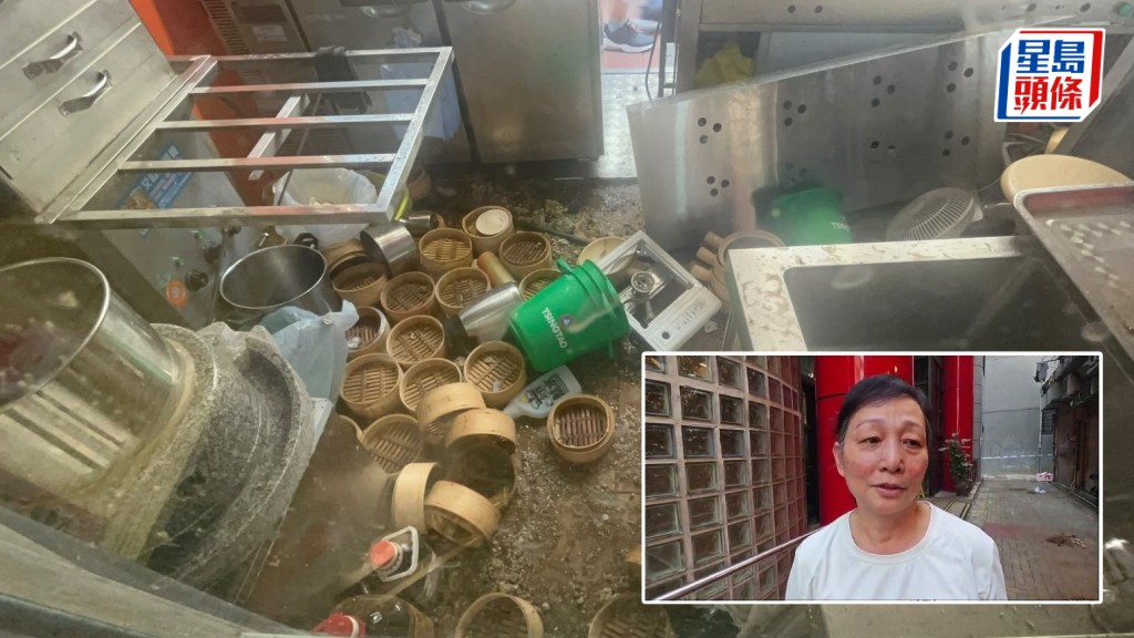 點心店女工黃女士親述驚險一刻。楊偉亨攝