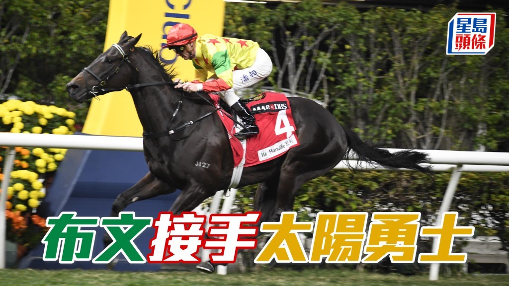 由於潘頓休養中，布文將接手新勝馬「太陽勇士」(圖) 。