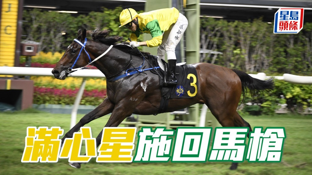 觀乎今仗前置馬不多，千八米排外檔起步後有足夠時間取位，「滿心星」(圖) 形勢未必太差，成冷可施回馬槍。