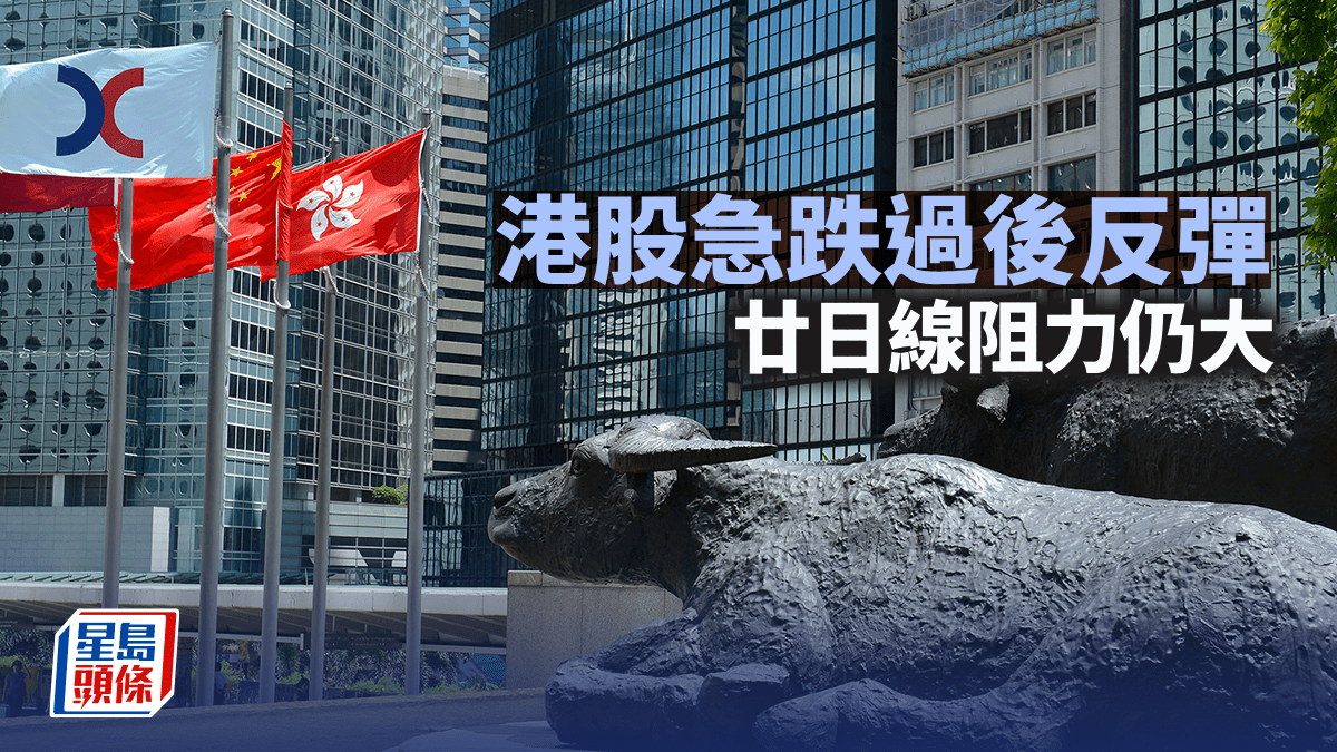 港股急跌過後反彈 20日線阻力仍大｜古天后