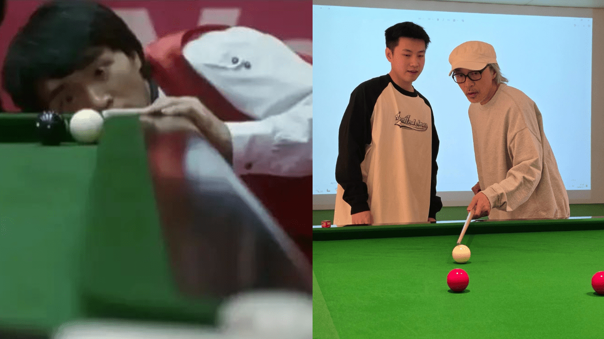 周星馳與國家級桌球冠軍趙心童切磋球技  重現《龍的傳人》經典  互動洩練波實況