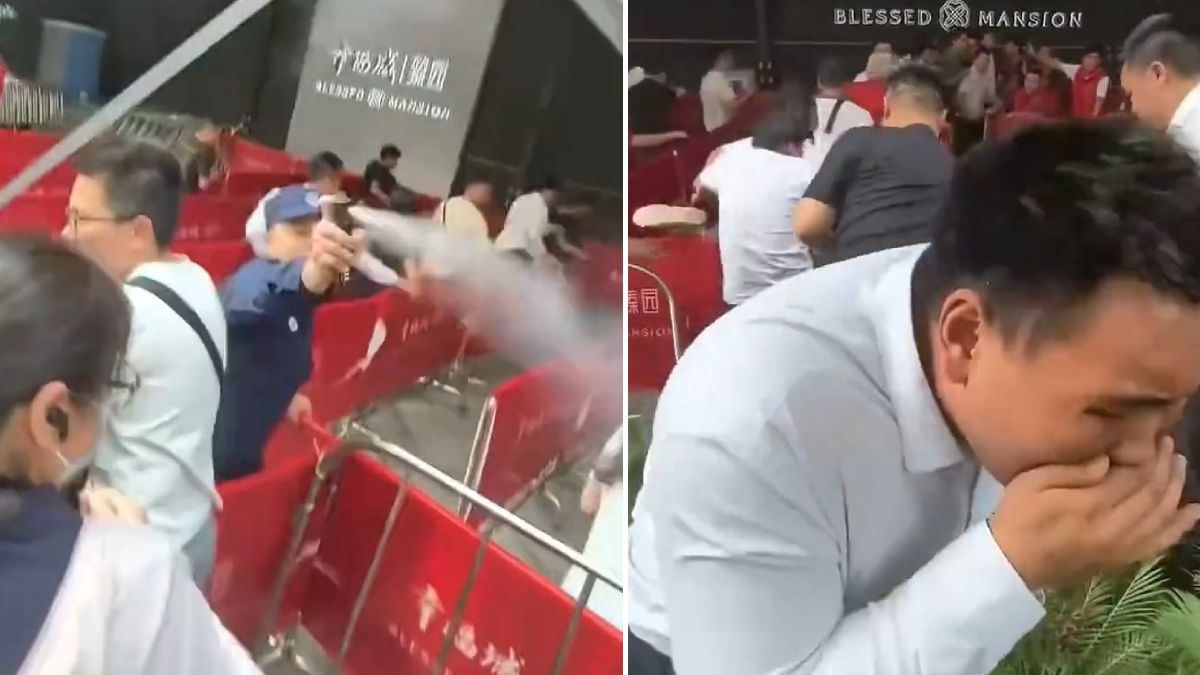 深圳樓盤減價3成遭哄搶 保安噴辣椒水︱有片