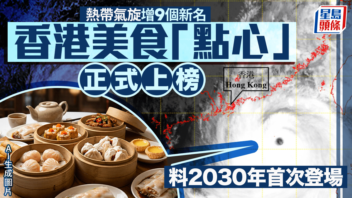 熱帶氣旋9個新名出爐！「颱風點心」正式上榜 預料最快邊年首次登場？