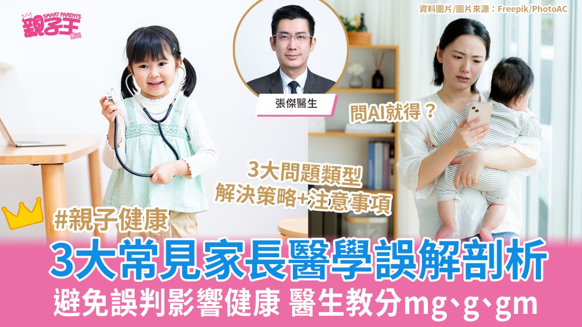 醫學誤解3大常見類型醫生教分mg、g、gm 避免誤判影響兒童健康︳親子健康